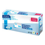 Boîte de 70 enveloppes blanches DL 110x220 80 g bande de protection GPV