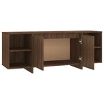 vidaXL Meuble TV Chêne marron 130x35x50 cm Aggloméré