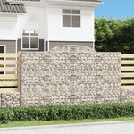 vidaXL Paniers à gabions arqués 8 Pièces 300x50x180/200 cm fer galvanisé
