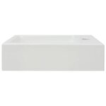 vidaXL Vasque + trou de robinet Céramique Blanc 46 x 25 5 x 12 cm
