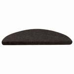 vidaXL Tapis d'escalier autocollants 15 Pièces 56x17x3 cm Noir