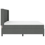 vidaXL Lit à ressort avec matelas et LED Gris foncé 180x200 cm Tissu