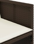 vidaXL Ensemble à manger de jardin avec coussins 13 Pièces marron rotin