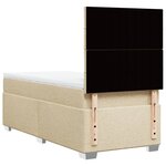 vidaXL Sommier à lattes de lit avec matelas Crème 80x200 cm Tissu