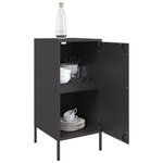 vidaXL Buffet noir 36x39x79 cm acier laminé à froid