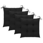 vidaXL Ensemble à manger d'extérieur pliable 5Pièces avec coussins Bambou