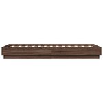 vidaXL Cadre de lit avec lumières LED chêne marron 75x190 cm
