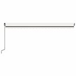 vidaXL Auvent manuel rétractable avec LED 500x350 cm Crème