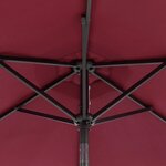 vidaXL Parasol de jardin avec mât en acier bordeaux 225x225x212 cm