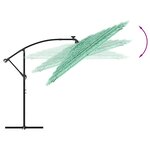 vidaXL Parasol de jardin avec mât en acier vert 290x290x238 cm