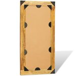 vidaXL Miroir mural en bois massif Rectangulaire 120 x 60 cm
