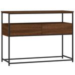 vidaXL Table console chêne marron 100x40x75 cm bois d'ingénierie