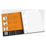 International Notebook Connect Cahier spirale A4+ 23 x 29,5 cm perforé 4 trous - petits carreaux 5x5 - 160 pages - compatible SCRIBZEE®