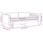 vidaXL Lit de jour avec matelas noir 90x190 cm tissu