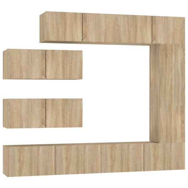 vidaXL Ensemble de meubles TV 7 Pièces Chêne sonoma Bois d'ingénierie