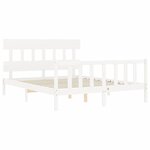 vidaXL Cadre de lit sans matelas blanc 160x200 cm bois de pin massif