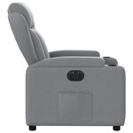 vidaXL Fauteuil inclinable électrique Gris clair Tissu