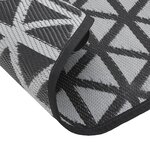 vidaXL Tapis d'extérieur noir Ø120 cm PP
