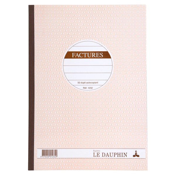 Manifold Autocopiant 297x210 Factures 50 Dupli - Avoine - X 5 - Le Dauphin