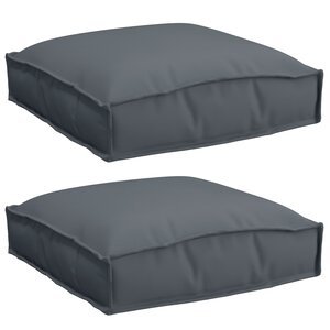 vidaXL Coussins de palette pour siège 2 Pièces Anthracite 40x40x8 cm Tissu Oxford