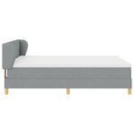 Lit à ressort vidaXL avec matelas - Gris clair  140x200 cm  Tissu