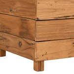 vidaXL Lit surélevé 150x40x55 cm bois de teck recyclé et acier