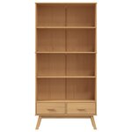 vidaXL Bibliothèque à 4 niveaux OLDEN marron bois de pin massif