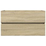 vidaXL Ensemble de meubles de bain 2Pièces céramique et bois d'ingénierie