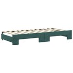 vidaXL Lit de jour avec gigogne et matelas vert foncé 90x200cm velours