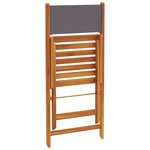 vidaXL Chaises de jardin pliantes lot de 4 tissu et bois massif