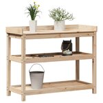 vidaXL Table de rempotage avec étagères 108x45x86 5 cm bois massif pin