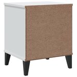 vidaXL Table de chevet VIKEN blanc bois d'ingénierie