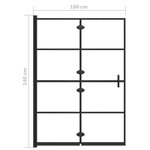 vidaXL Cabine de douche pliable ESG 100x140 cm Noir