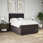vidaXL Sommier à lattes de lit avec matelas Marron foncé 140x190 cm