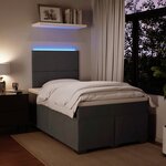 vidaXL Sommier à lattes de lit et matelas Gris foncé 120x200cm Velours