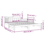 vidaXL Lit coulissant Blanc 2x(80x200) cm Bois de pin massif