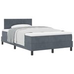 vidaXL Lit Box Spring avec Matelas Gris Foncé 120x200 cm Velours