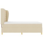 Lit à ressorts vidaXL avec matelas Crème 140x200 cm Tissu