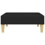 vidaXL Canapé-lit à 2 places avec repose-pied noir tissu
