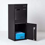 Boîte à colis Large Noir 2 portes Acier galvanisé SMART PARCEL BOX®