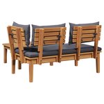 vidaXL Ensemble de banc de jardin en bois massif de teck  2 pièces