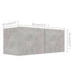 vidaXL Ensemble de meubles TV 3 Pièces Gris béton Bois d'ingénierie