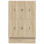 vidaXL Cadre de lit de rangement Chêne Sonoma 140x190 cm