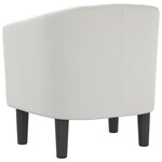 vidaXL Fauteuil cabriolet blanc similicuir