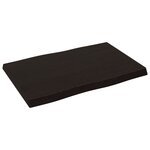 vidaXL Dessus de table bois massif traité bordure assortie