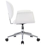 vidaXL Chaises pivotantes à manger lot de 6 blanc similicuir