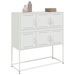 vidaXL Buffet blanc 100 5x39x107 cm acier laminé à froid