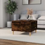 vidaXL Table basse chêne fumé 55x55x36 5 cm bois d'ingénierie