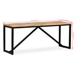 vidaXL Banc 110 x 35 x 45 cm Bois de manguier massif