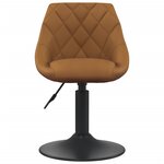 Vidaxl chaises pivotantes à dîner 2 pcs marron velours